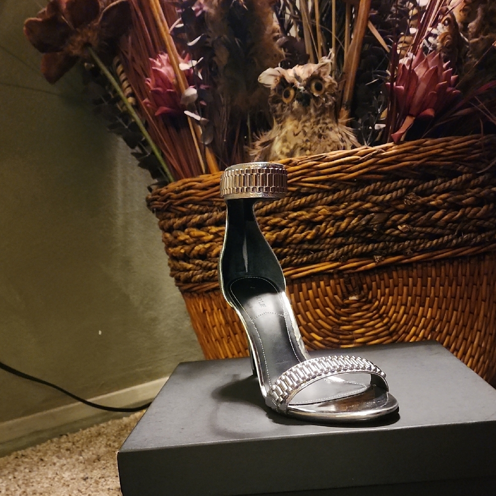 Kendall + Kyle Silver Ankle Strap Sandals